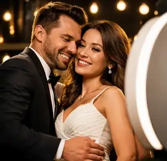 Photobooth premium dans un décor raffiné