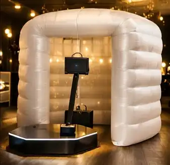 Détails lumineux d'une animation photobooth