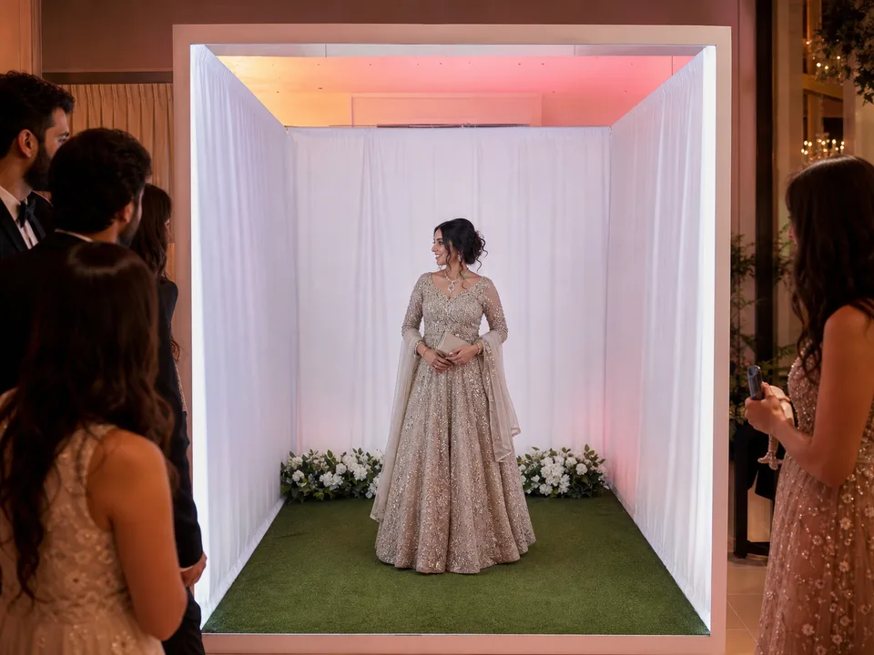 Portrait réalisé dans le vrai Vogue Booth avec un photographe